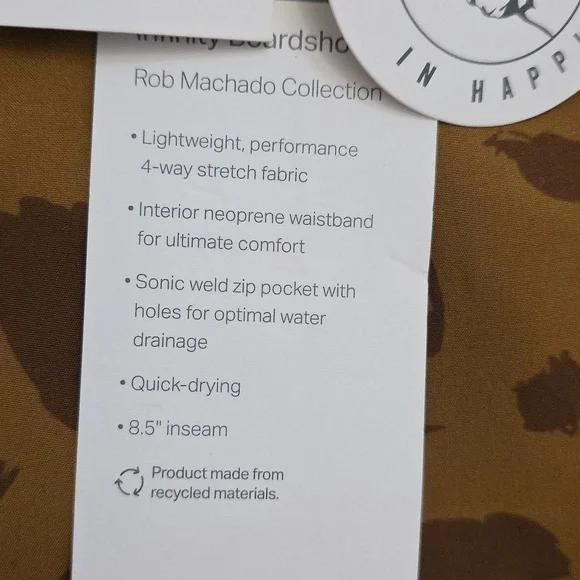 NWT Men's Vuori Boardshorts. Rob Machado Infinity Collection. Various Sizes - Picture 4 of 6